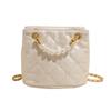 Korean version of fashion diamond chain bag women's bag 2025 new simple bucket bag niche shoulder messenger bag