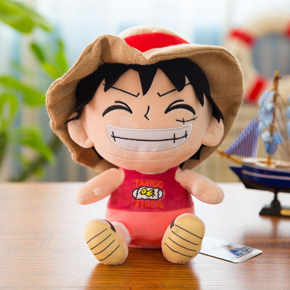 14-20cm One Piece Japan Anime Plush Toys Luffy Chopper Ace Figure Stuffed Dolls Cute Cartoon Doll Children Xmas Gifts