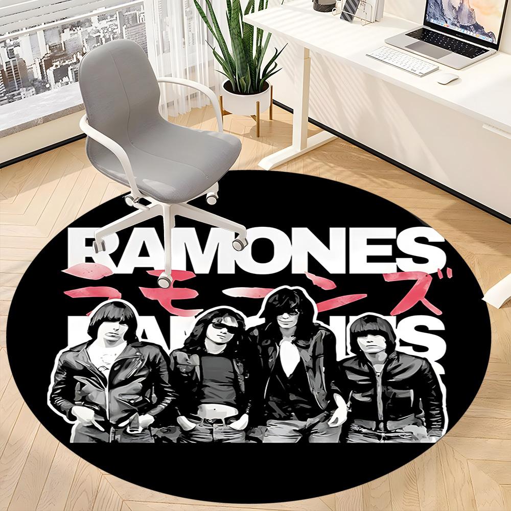 1PC Ramones Office Round Area Rug, Indoor Mat Suitable For Office, Under Office Chairs Bedroom Living Room Home Decor DT1212051
