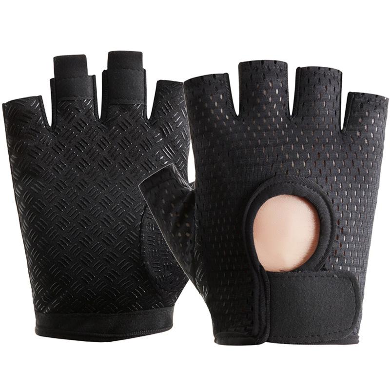 

Fitness Half Finger Gloves for Men and Women Outdoor Wear Resistant Breathable Non Slip Hand Guard Bicycle Riding Sports Thin Gloves S