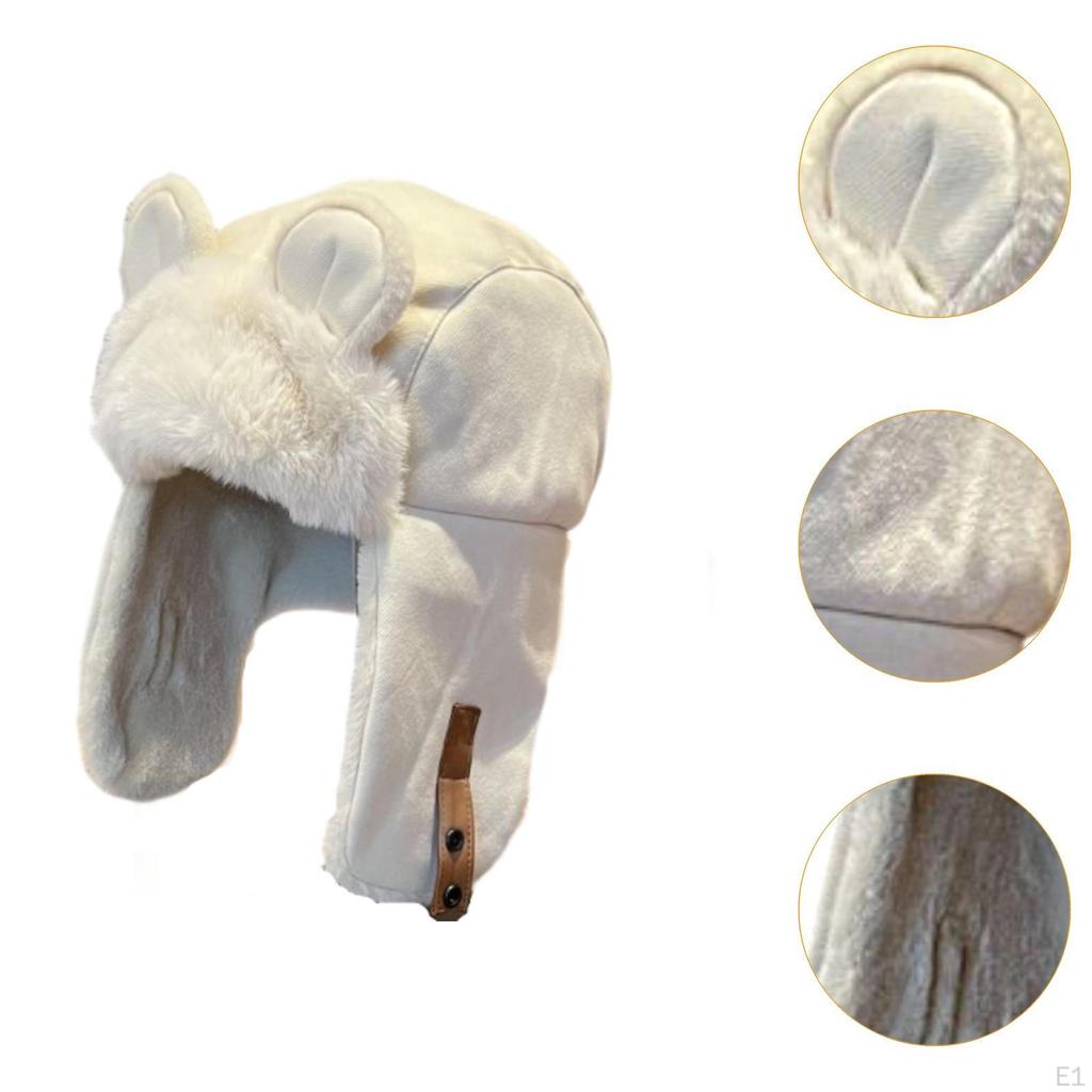 Animal Ear Trapper Hat for Women, Stylish Soft Winter Riding, Street Shopping
