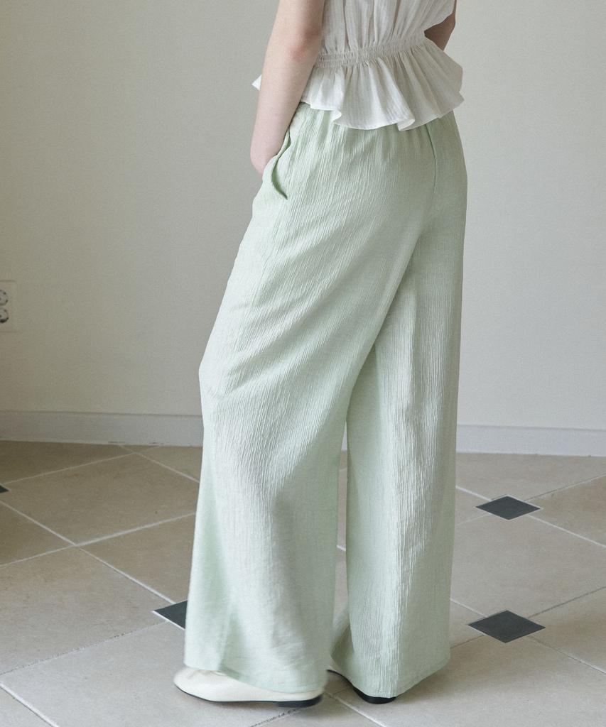 SO IR Wrinkle Wide Banding Pants - Mint