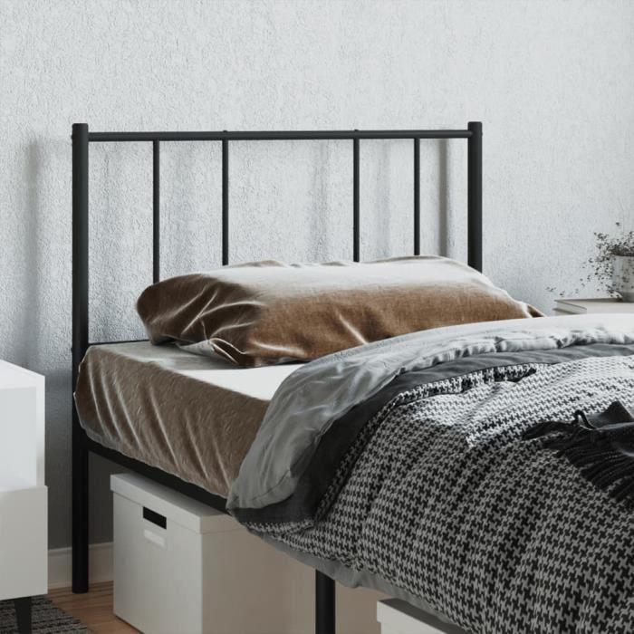 VidaXL Tête de lit métal noir 100 cm 352509