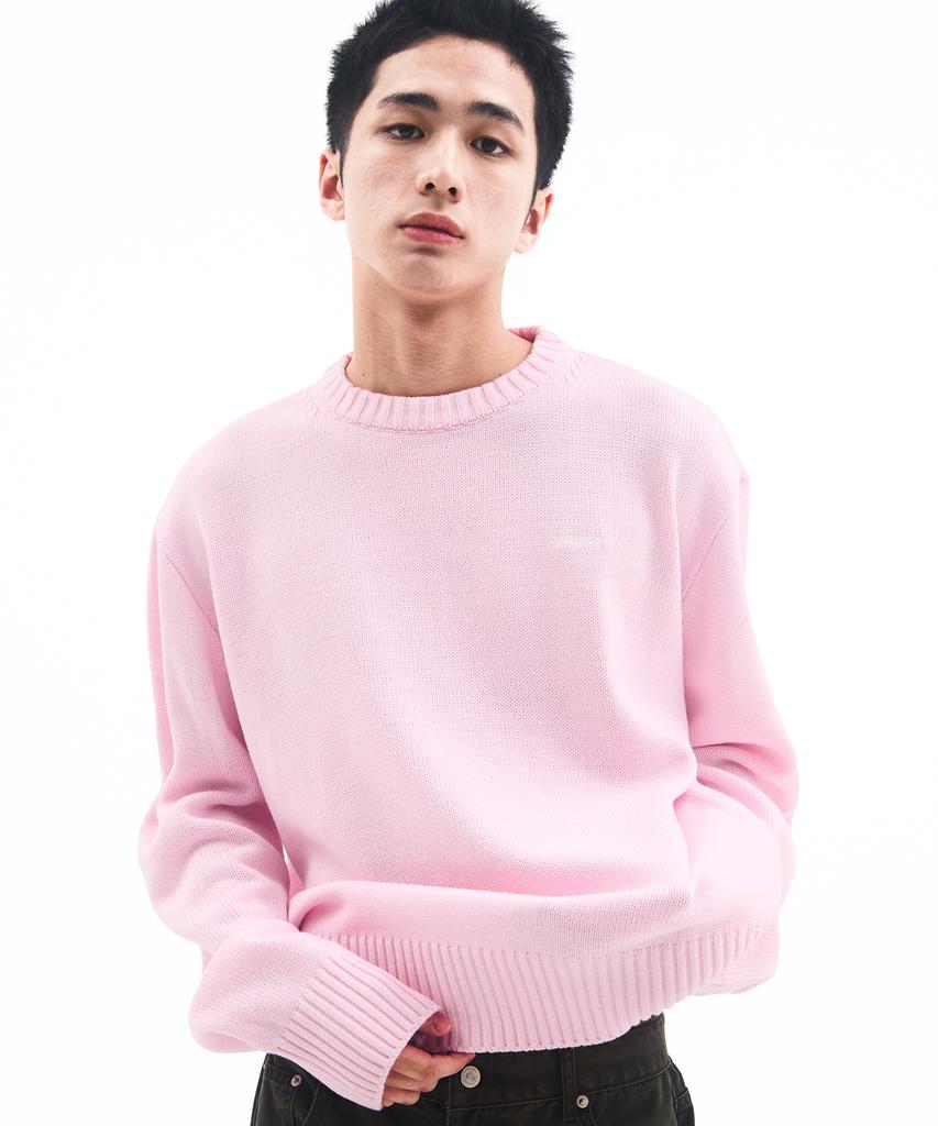 AMES-WORLDWIDE Basic Small Logo Knit Pink