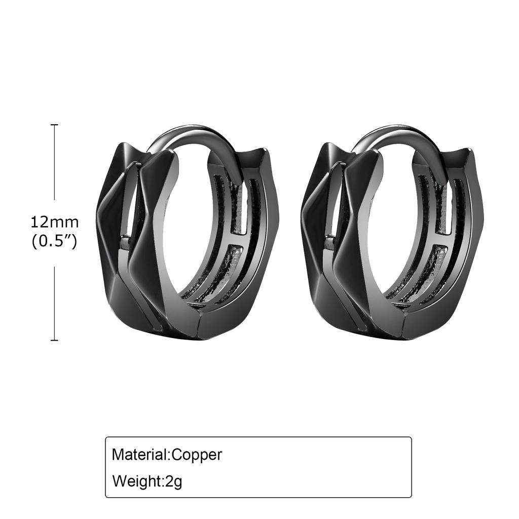 Metal Geometric Hoop Earrings for Men Boys,Irregular Surface Circular Earrings Round Huggies,Casual Jewelry Gifts