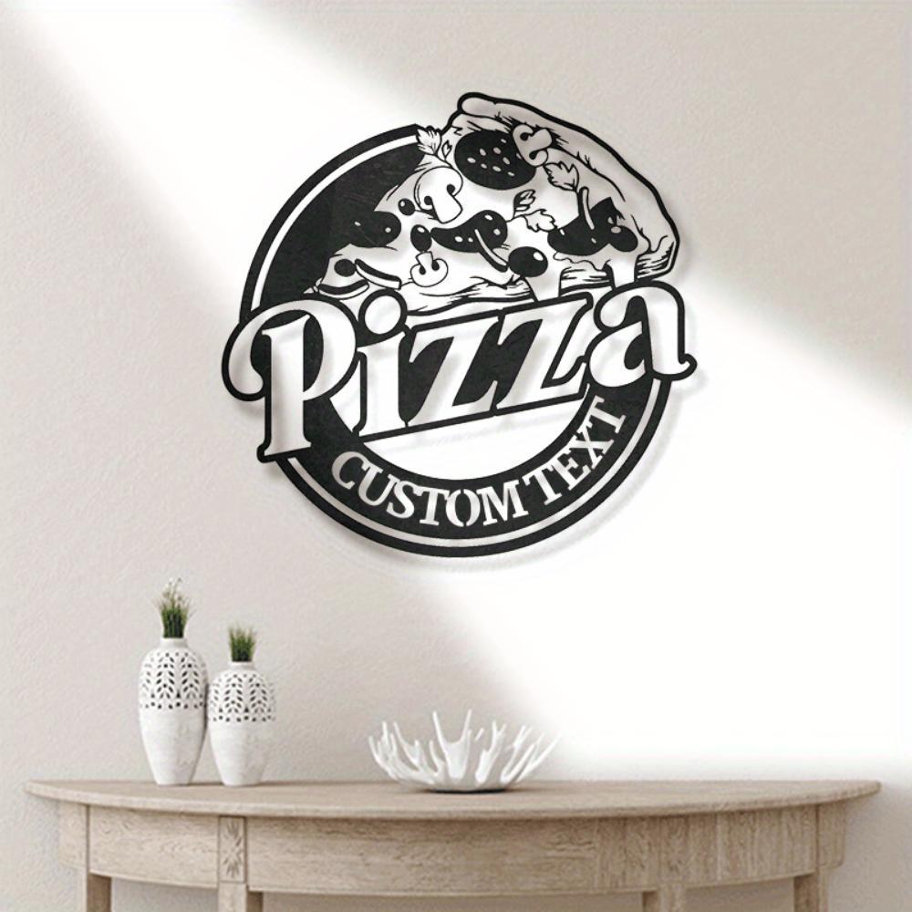 Pizza Metal Wall Art Outdoor Decor Italian Restaurant Tin Sign Custom