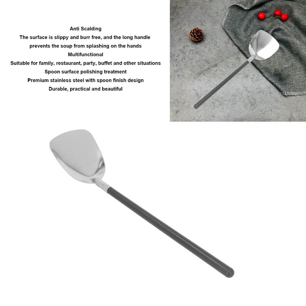 Polished Hot Pot Ladle Rustless Steel Anti Scalding Ladle Stylish Food Ladle Restaurant Use