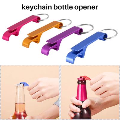 J1UL1N 100Pcs 8 Color Metal Bottle Opener, Split Key Ring Chain Keychain Bulk Aluminum Pocket Claw Bar Soda Beer Bottle Opener