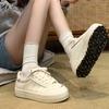 Thick-soled Little White Shoes Women's 2 Spring New Versatile Sports and Leisure Bread Shoes Heightening Board Shoes