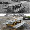 1pc Rectangle Vinyl Picnic Table Cloth Waterproof Elastic Fitted Table Covers Outdoor Table Cover for Camping Dining Indoor