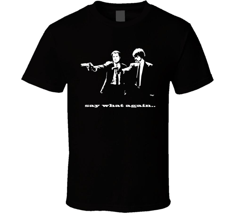 

Pulp Fiction Guns Say What Again T Shirt Mens Womens Tees Top L