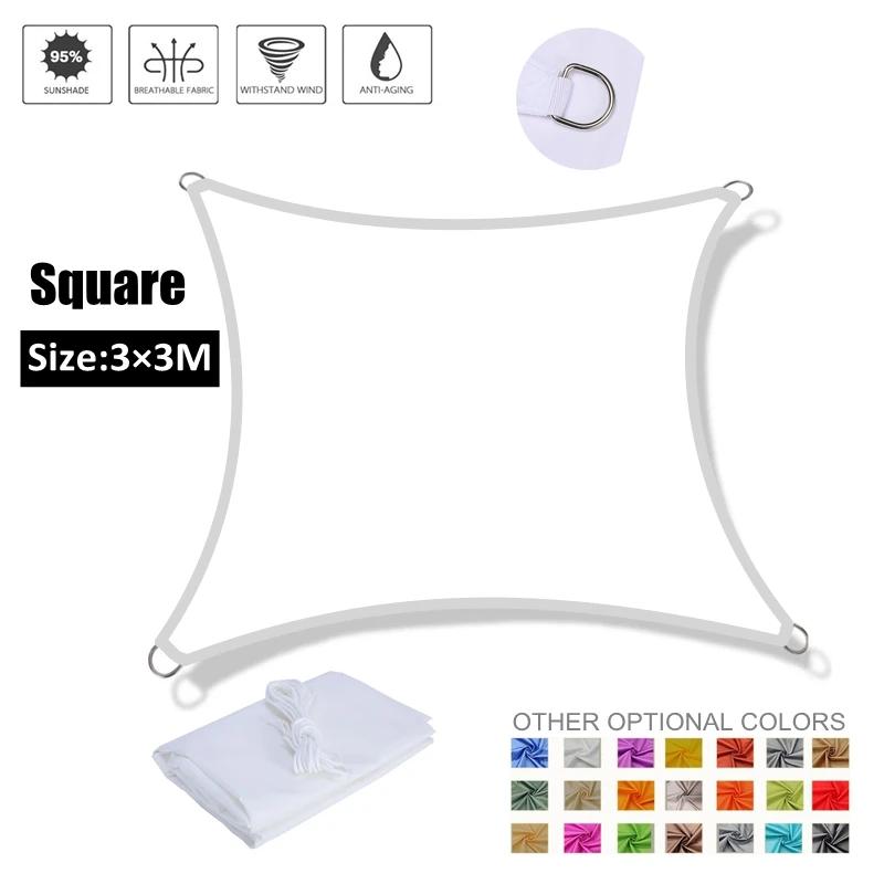 White Waterproof SunShade Sail Garden Sun Shelter Patio Pool Canopy Outdoor Camping Awning Boat Shading Cloth Polyester