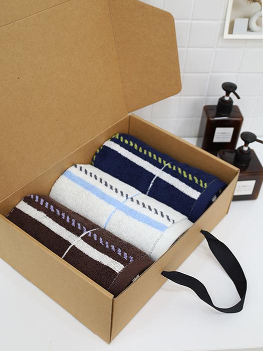 Полотенце Songwol Countess Mara Клетка 40 200г Набор из 3 штук beige