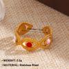 Stainless Steel Geometric Flower Color Ring Female,Fashionable, Trendy, Personalized, Hip-hop, Oil Drop Ring Accessories, Gifts
