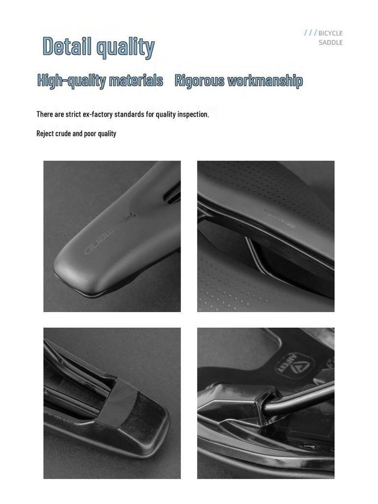 Breathable Hollow Ventilation Bicycle Seat Cushion - Comfortable Road Bike Saddle with Integrated Vacuum Bottom Shell Cycling Accessory