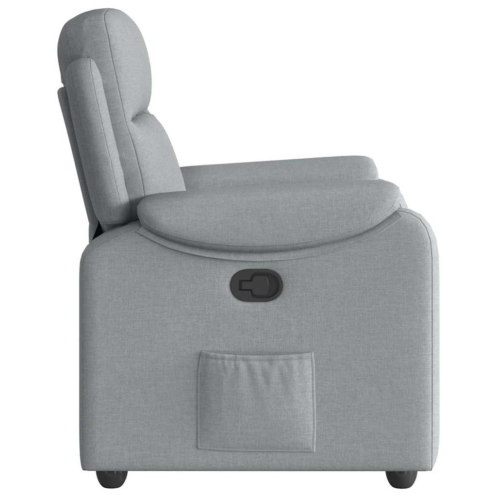 Recliner Chair Light Grey Fabric