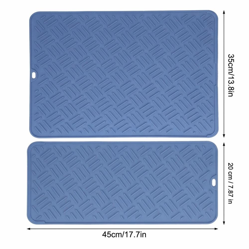 Multiple Optional Color Water Drying Pad Silicone Sink Anti-slip Cushion Tableware  Mat  Bathroom