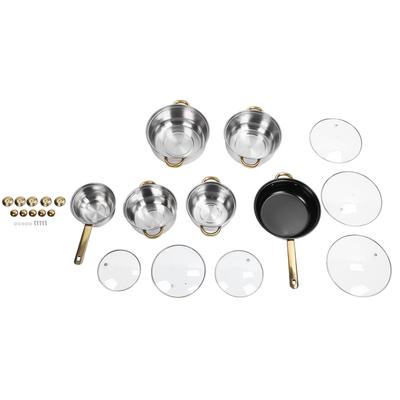 Ensemble d'ustensiles de cuisine en acier inoxydable, antirouille, antirouille, poêle sûre, pour la cuisine à domicile, Restaurant