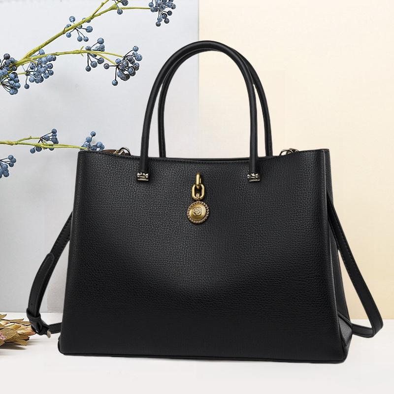 Urban Minimalist Large Capacity Tote Bag High-end Luxury PU Women's Handbags Fashion Practical Lady Office Workers Crossbody Bag Can Be One Shoulder