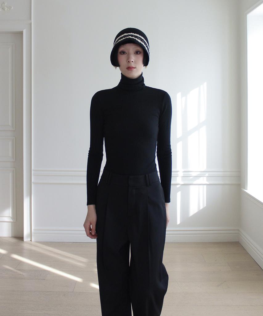 RUBATI Classic Wide Wool Pants (Black)