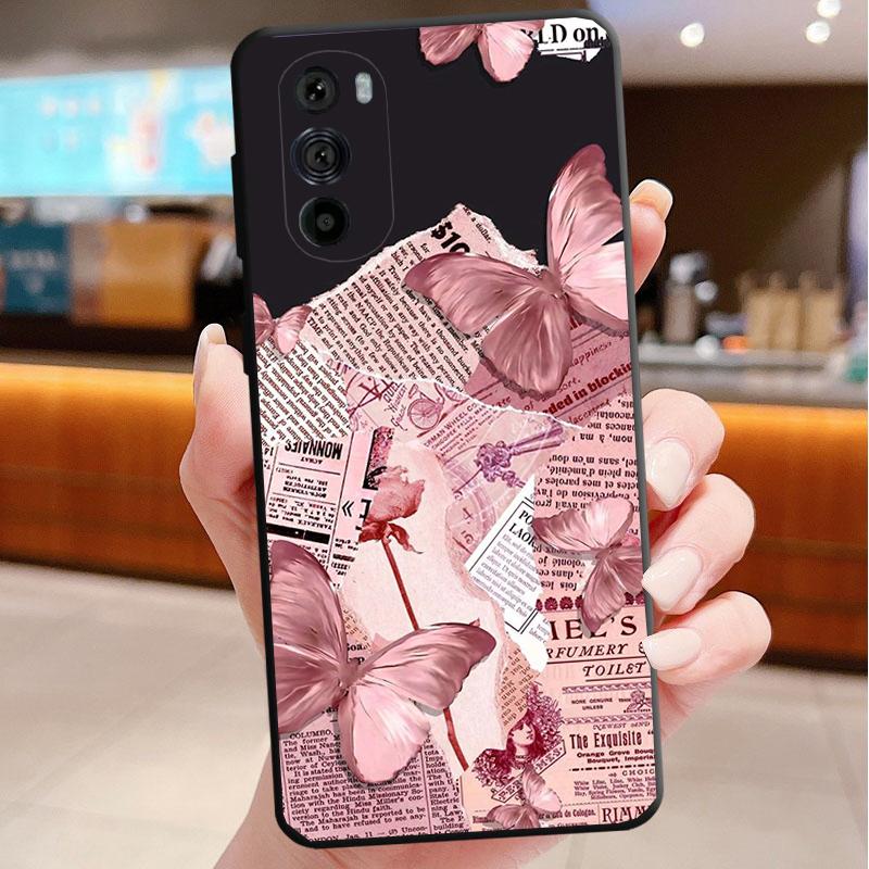 Pink Aesthtic Phone Case For Motorola Edge 50 40 Pro 60 50 40 30 Ultra Neo Fusion Moto G Play G Stylus G Power G
