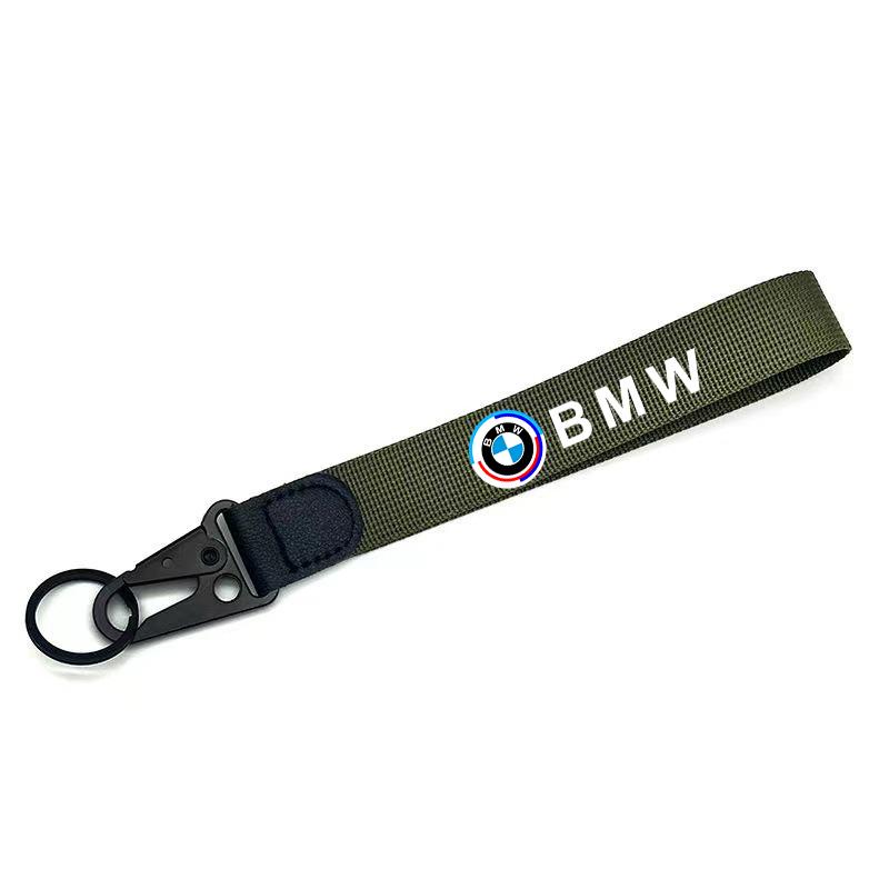 ZBIF1 Car Styling Nylon Keychain Embroidery Anti-loss Keyring For BMW F30 F10 E90 F20 E46 E60 E92 E91 E28 X3 X1 X2 E70 E39 E36 E87 X7