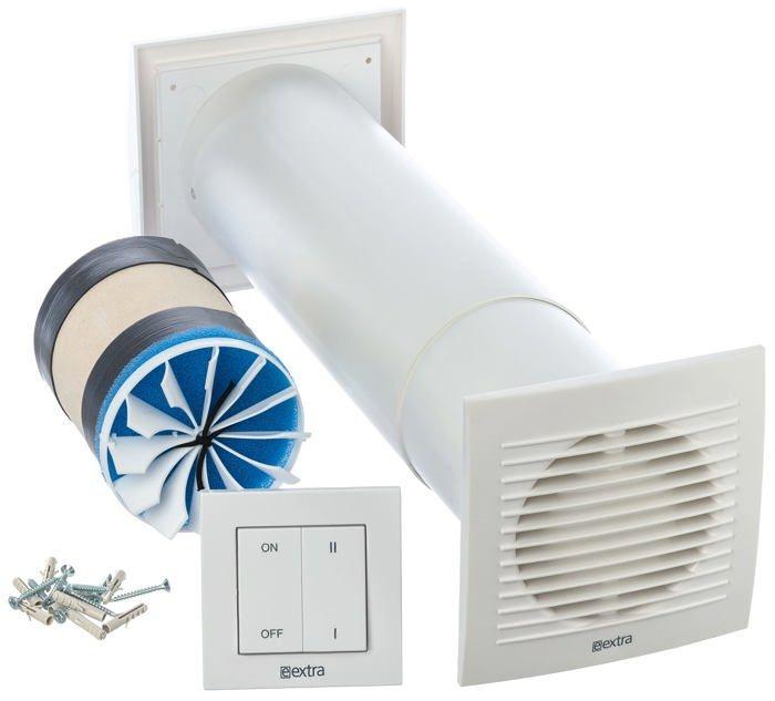 Vmc - accessoire vmc Lirast 125 mm Ventilation Decentralisee pour Habitation Avec Recuperation de Chaleur/Avec Interrupteur