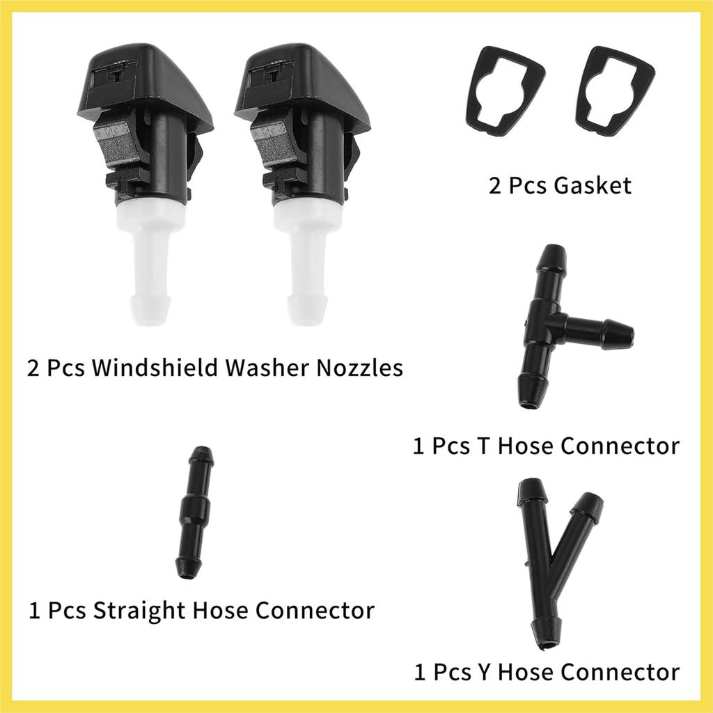 No.986303J000 Windshield Washer Nozzle for Hyundai Santa Fe 2013-2018 Black,White Front Windshield Spray Nozzles Wiper Spray Washer Jet Plastic 1 Set