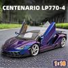 1/18 Lamborghini  Centenario LP770-4 Supercar Alloy Car Diecasts & Toy Vehicles Metal Toy Car Model Sound and Light Collection Kids Toy
