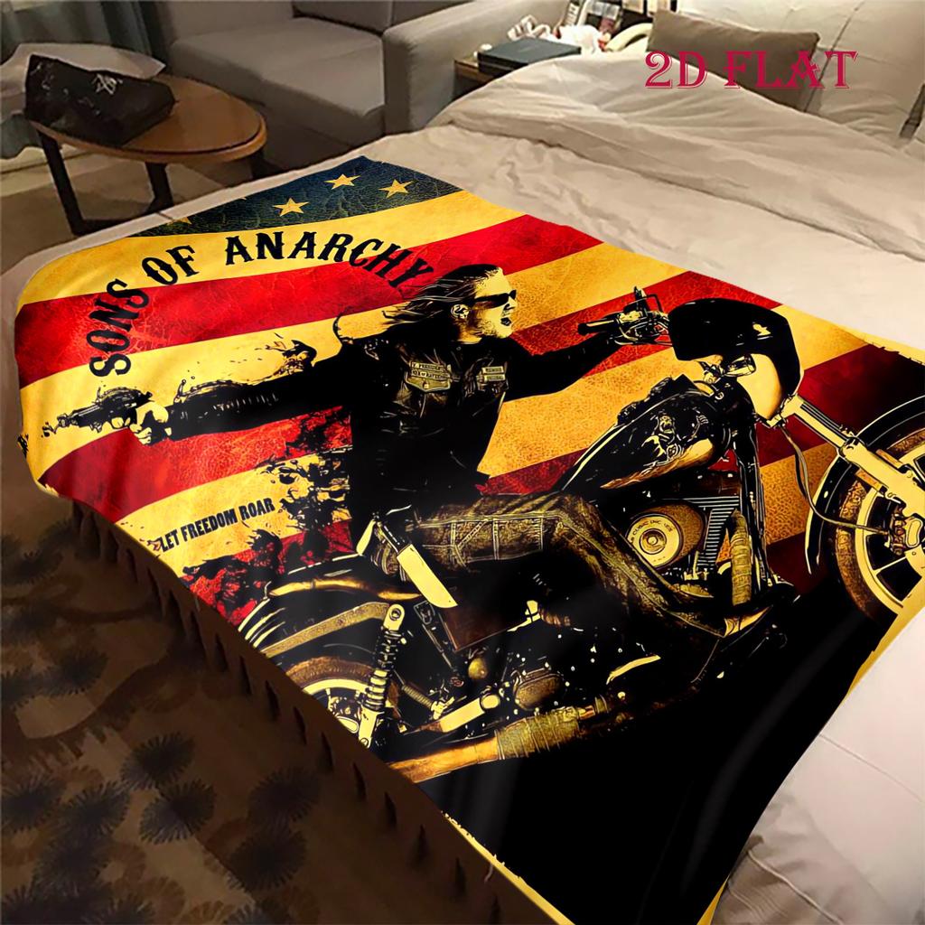 Sons Anarchy: Brotherhood Rebellion Blanket Home Decor Blanket Nap Blanket Office Rest Blanket Machine Washable
