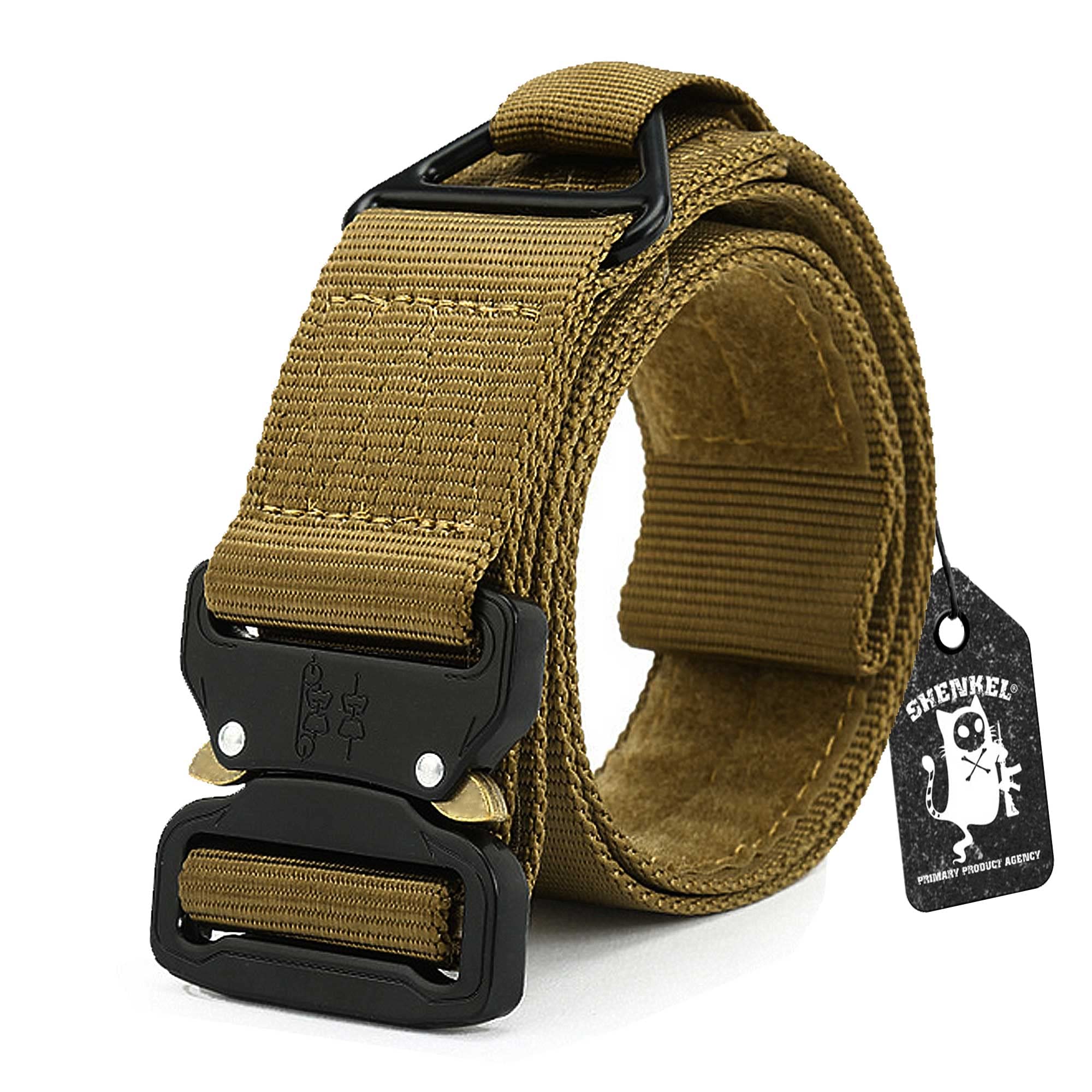

SHENKEL Cobra Type Metal Buckle Rigger Belt Width 45mm Tactical Belt CQB Rappelling Military Survival Game [Alpha Label] (approx.) (TAN) One-touch