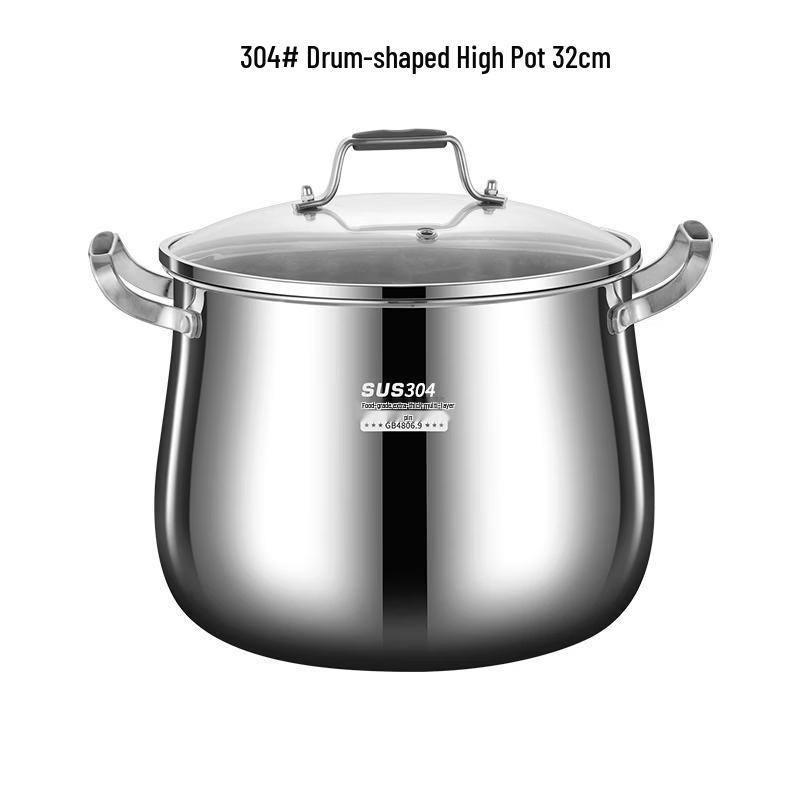 Zhishi 304 Stainless Steel Double-Handle Stockpot