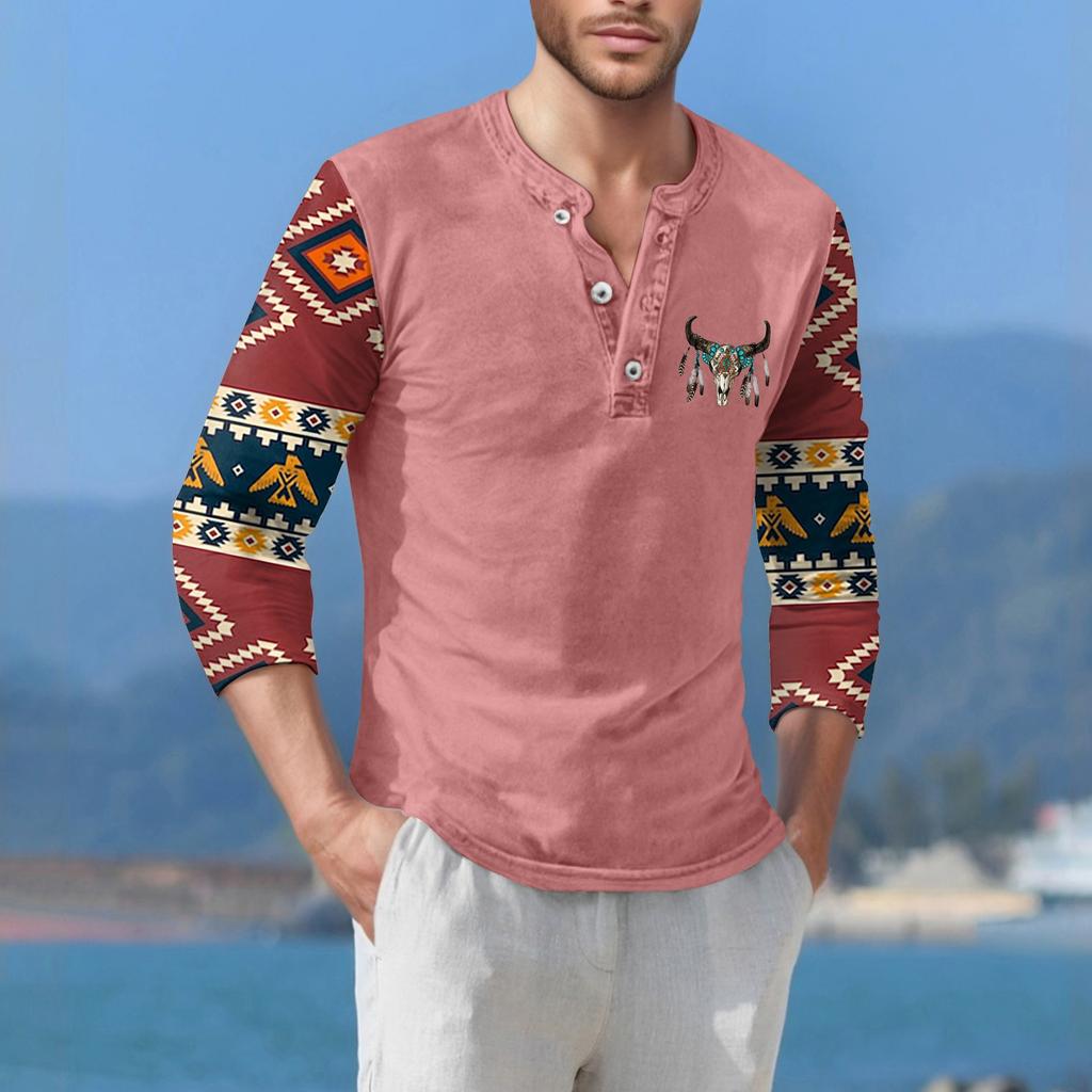 Herre T-skjorte Street Casual Mote Kortarmet Topp