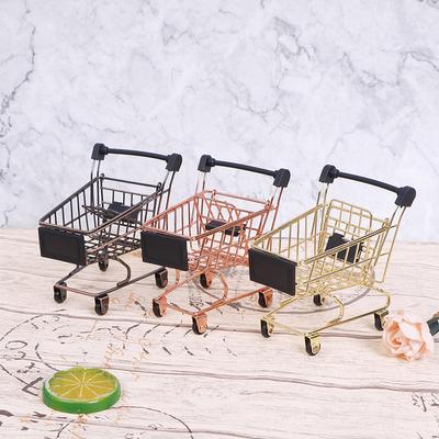 Mini Shopping Cart Trolley Home Office Sundries Storage Ornaments Children'S Toy
