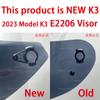 K3 Visor for AGV K3 Shield 2026 New Mold E2206 Photochromic Old K3 High Strength Sunscreen Capacete WindshielHelmet Visor Shield