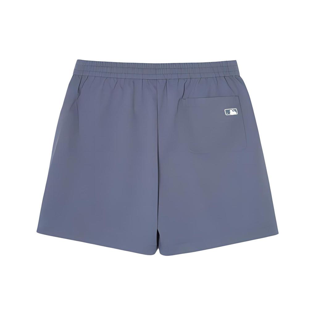 MLB New York Yankees Solid Color Loose Fit Straight Leg Casual Shorts Unisex shorts Blue Gray 3ASMB0143-50GRD