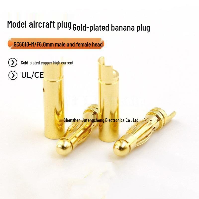 

Amass GC4011-M/F 4.0mm Gold-Plated Banana Plug Connector for Model Aircraft Motors GC4011-F Female