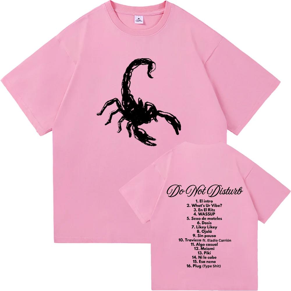 T-shirt Miko Giovane Non Disturbare Cotone Manica Corta Grafica Scorpione Moda Larga Casual Donna Uomo T-shirt Streetwear
