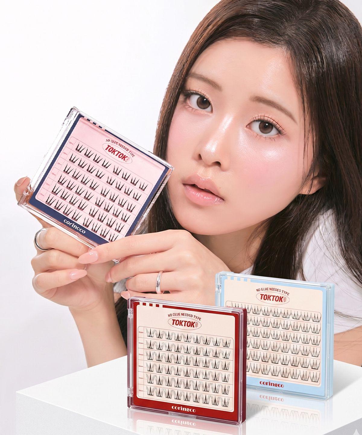 [3SET] Tap Tap Hara No-Glue Strand Eyelashes Muse Pure Cherry Coke