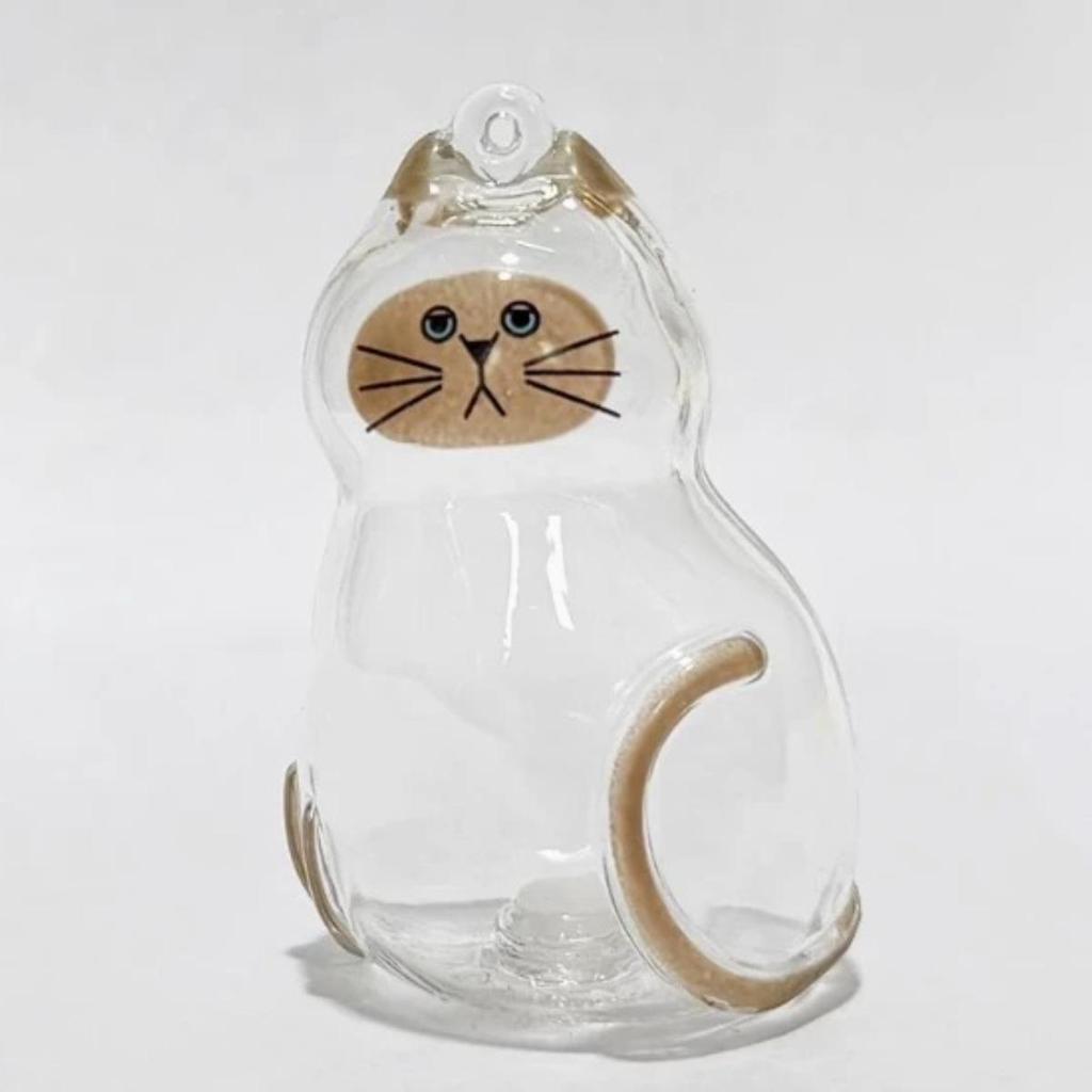 Cute Cat Hair Storage Keychain Pendant Backpack Ginger Cat Siamese Cat Hair Bag Hanging Pet Hair Souvenirs Gift for Cat lovers