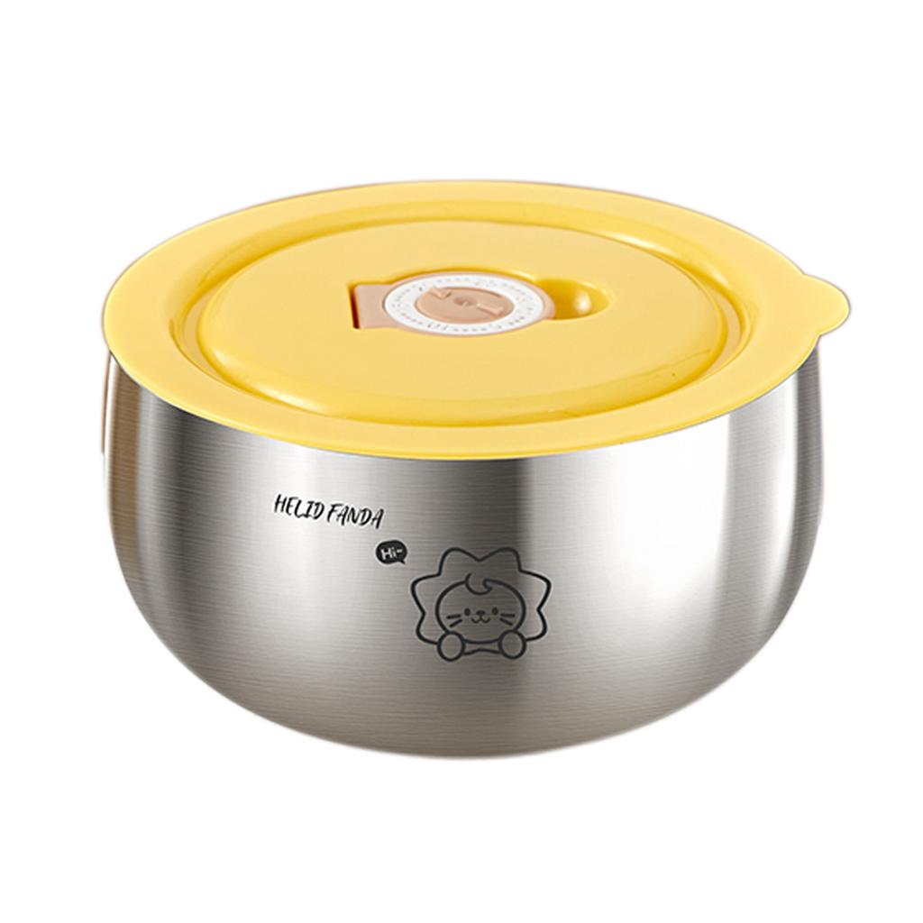 316 Stainless Steel Rice Soup Bowls with Lid Children Tableware Anti-Scald Double Layer Food Containers For Kid 380ML
