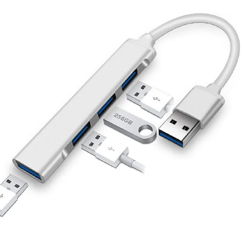 Type C HUB 1 to 4 USB 3.0 2.0 Splitters Aluminum Alloy 4 Ports Ultra thin High Speed Data Transfer Docking Station
