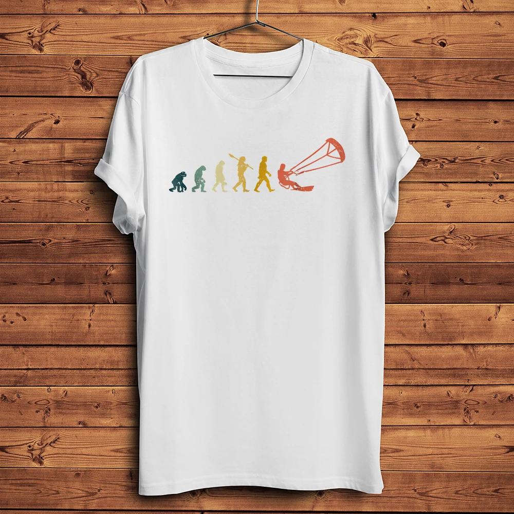 Evolution of Unisex Skiing Basketball Surfing Fishing Funny T ShirtVintage Casual Short TShirtUnisex Tee Breathable Print