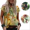 Women's Floral Print Short Sleeve Tops Featuring Soft Material For Ultimate Comfort