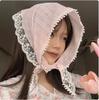 Korean Ins Lace Hair Scarf Women Retro Triangle Hair Band Strap Hair Bag Headscarf Hat Travel Photo Headband Turban Accessorie