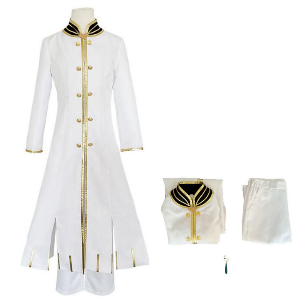 Regulus Corneas Cosplay Kostuum Re:ZERO Starting Life in Another World Regulus Corneas Wit Uniform Anime Volledige Set Halloween S white