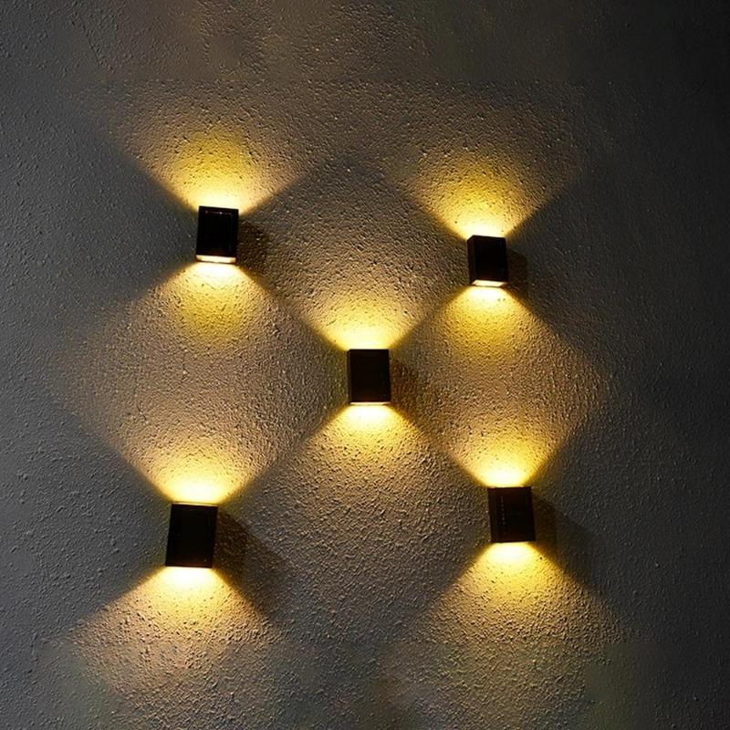 8 tk LED päikeseenergia seinalamp välistingimustes veekindel üles- ja allavalgustus aiakaunistused tuled trepid tara päikesevalgus
