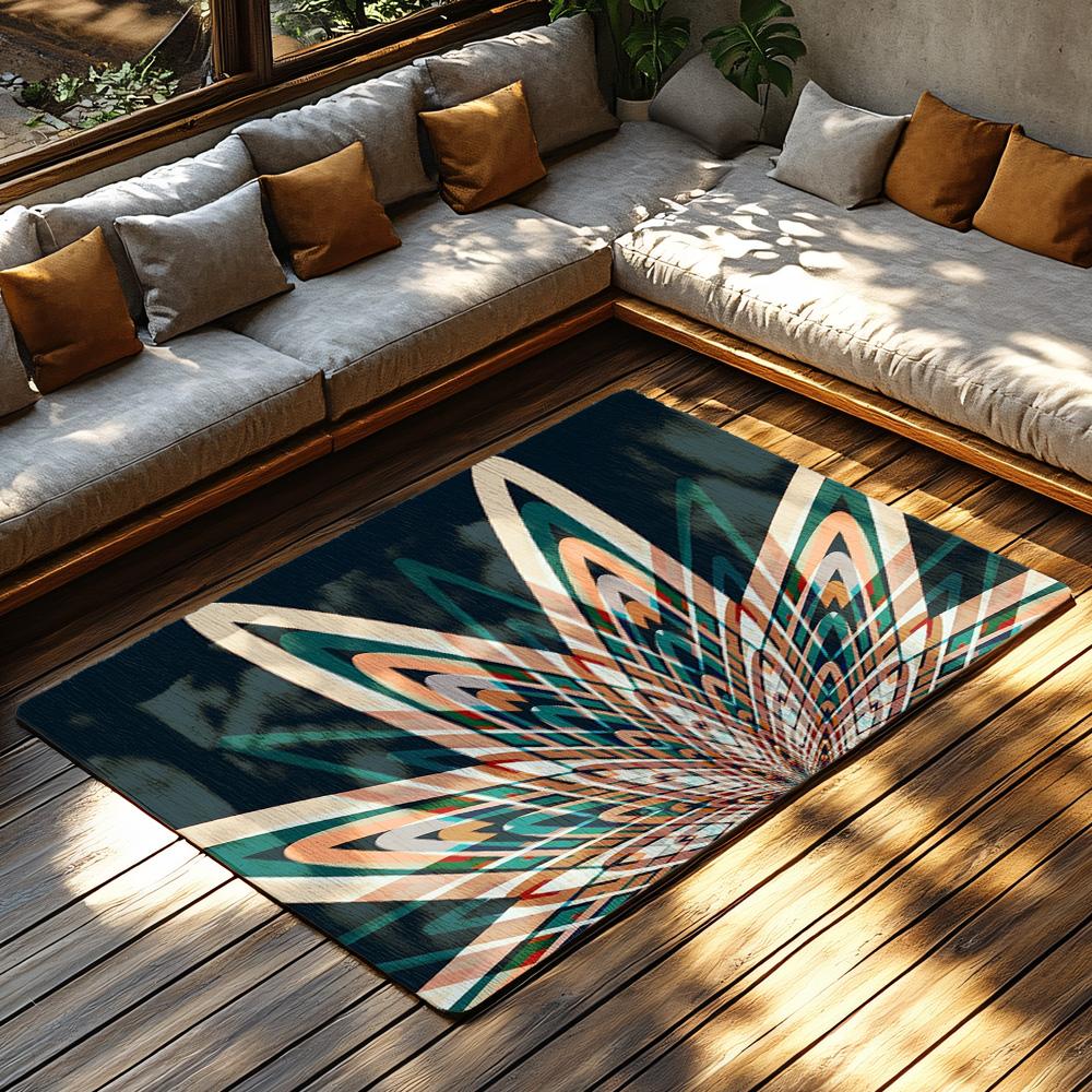 Abstrakt Mönster Dörrmatta Inomhus Utomhus Tvättbar Halkfri Golvmatta Modern Heminredning Mattor Entremattor Vardagsrumsmatta