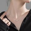 Titanium Steel Irregular Geometric Necklace Minimalist Cold Tone Collarbone Chain Unique Personality Accessory