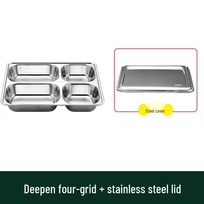 

Abay Stainless Steel Divided Meal Tray with Lid
